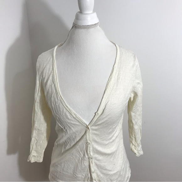 Tommy Bahama Linen White Cardigan - Picture 2 of 14